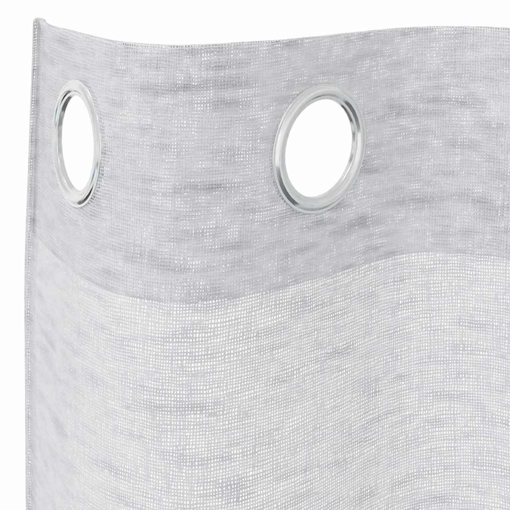 Tenda in Velo 2 pz Grigio chiaro 225 x 140 cm Poliestere