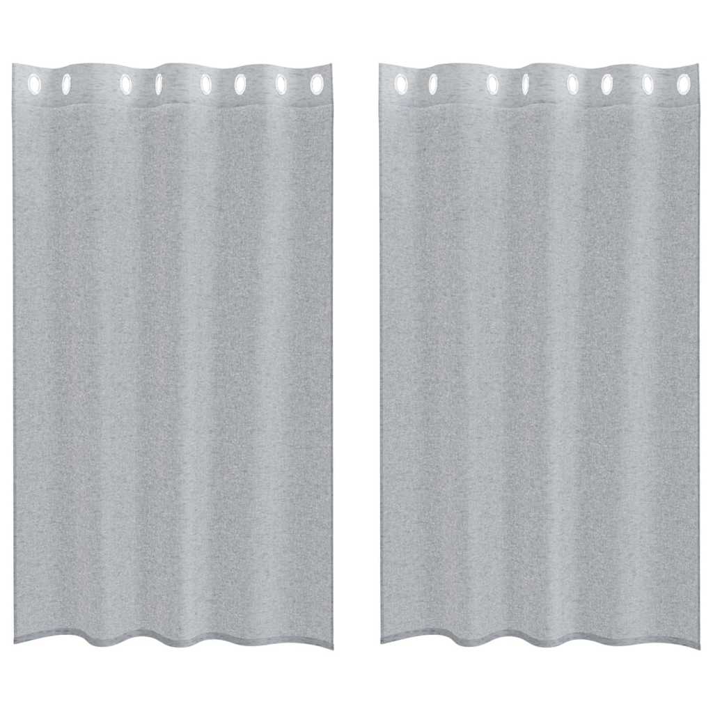 Tenda in Velo 2 pz Grigio scuro 175 x 140 cm Poliestere