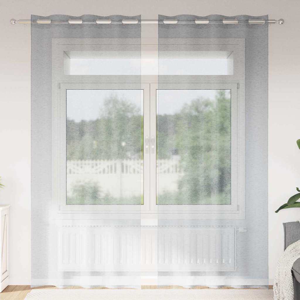 Tenda in Velo 2 pz Grigio scuro 260 x 140 cm Poliestere