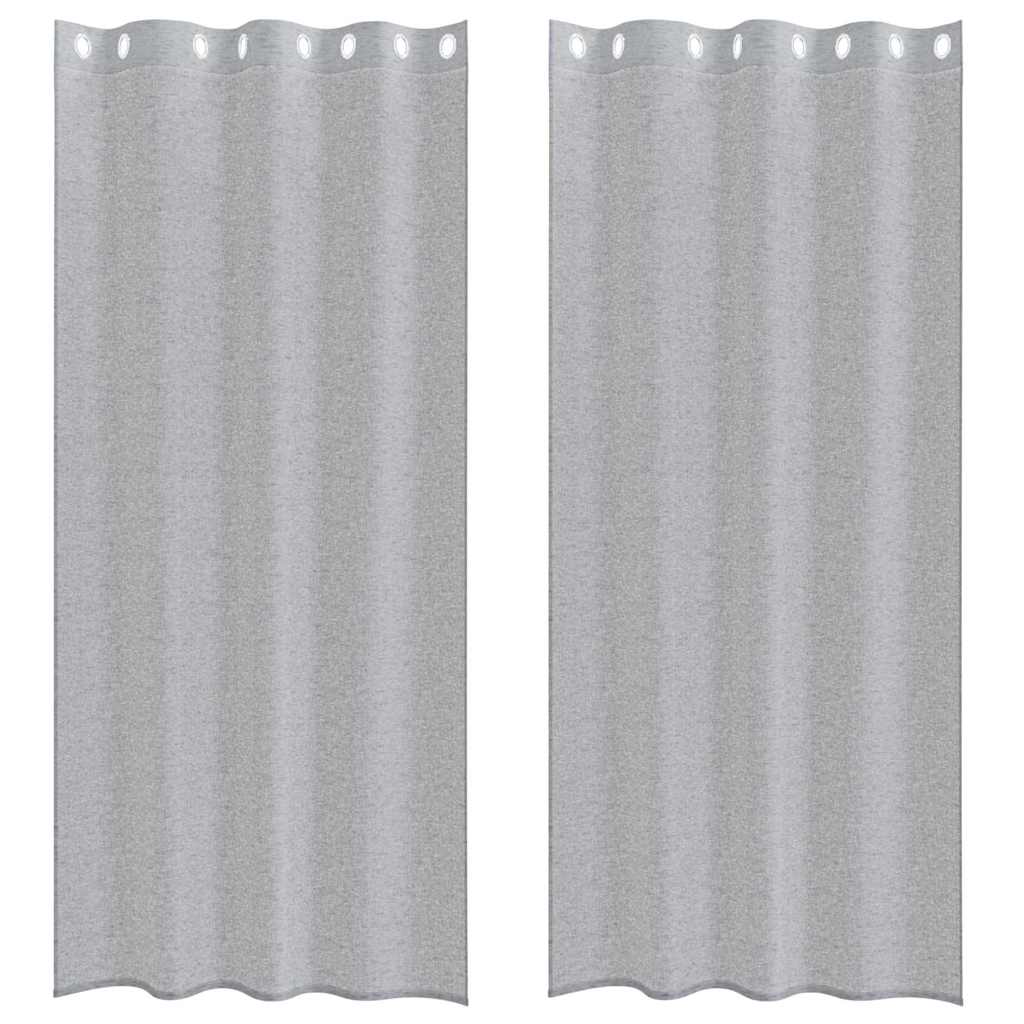 Tenda in Velo 2 pz Grigio scuro 260 x 140 cm Poliestere