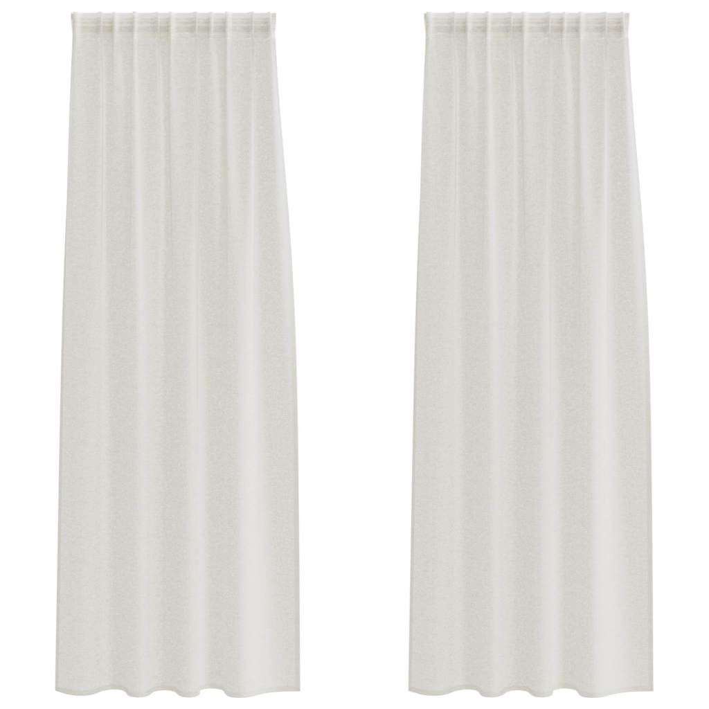 Tenda in Velo 2 pz Crema 245 x 140 cm Poliestere