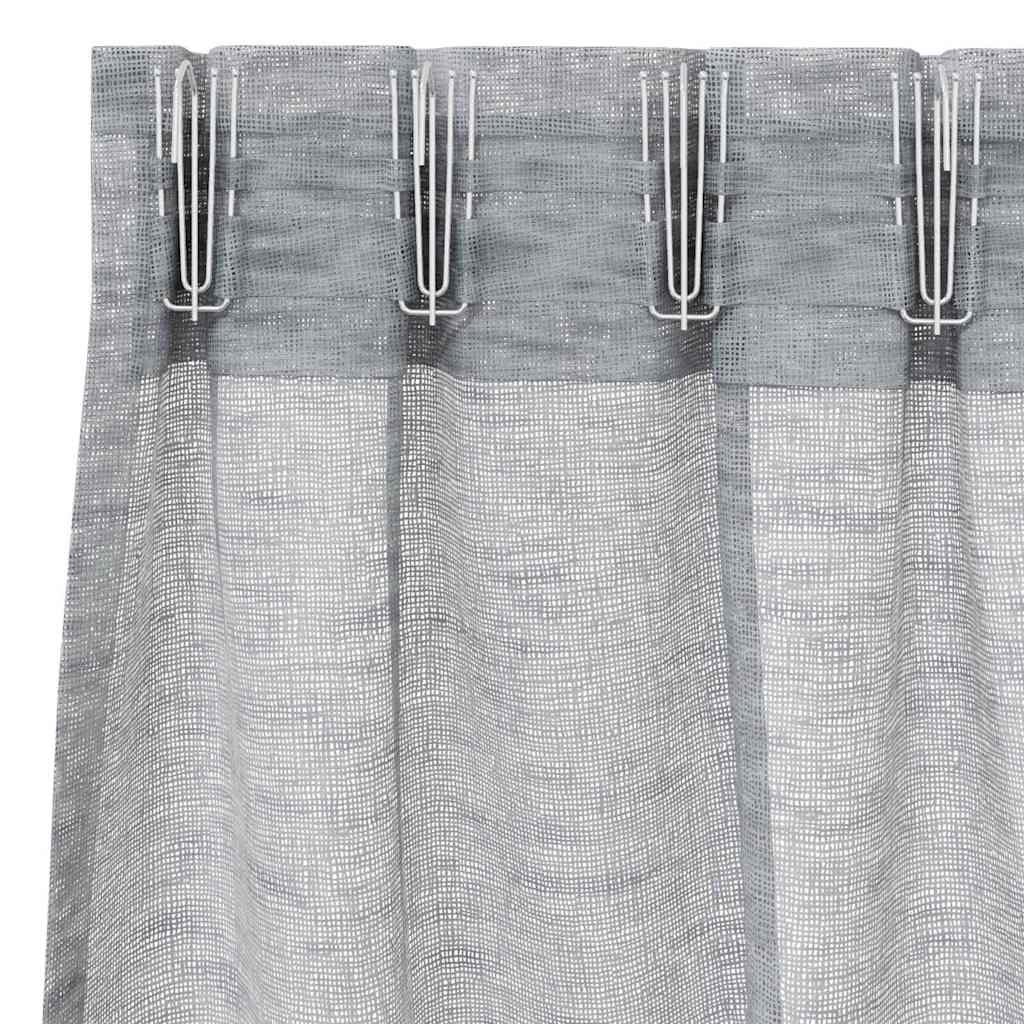 Tenda in Velo 2 pz Grigio scuro 175 x 140 cm Poliestere