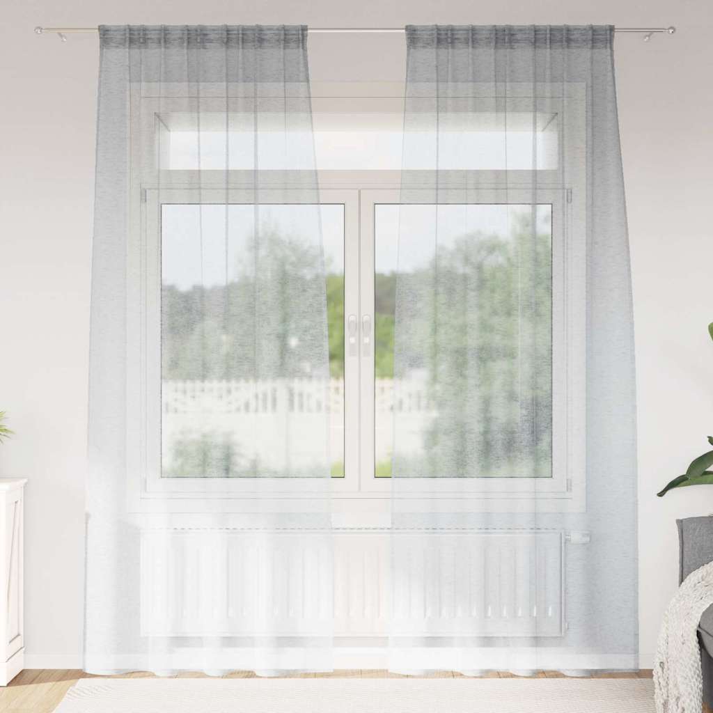 Tenda in Velo 2 pz Grigio scuro 225 x 140 cm Poliestere