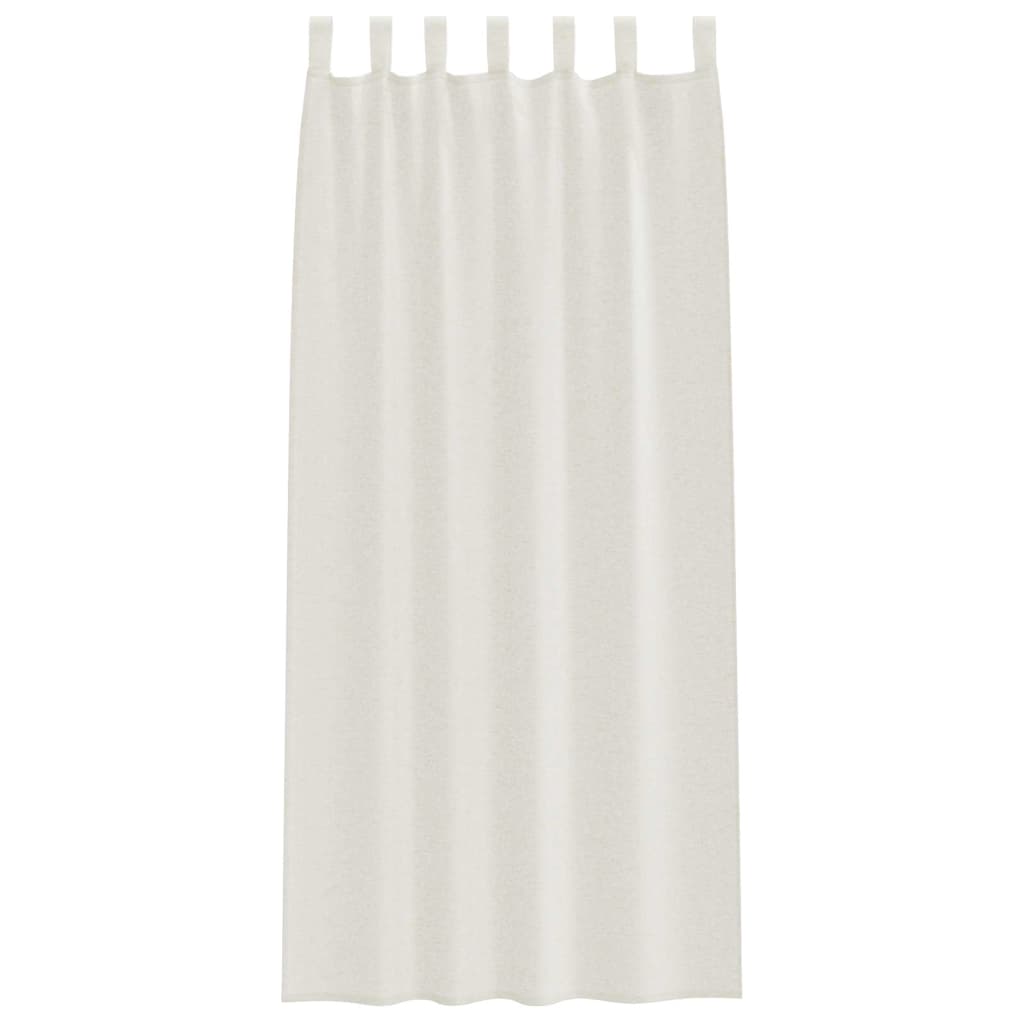Tenda in Velo 2 pz Crema 225 x 140 cm Poliestere