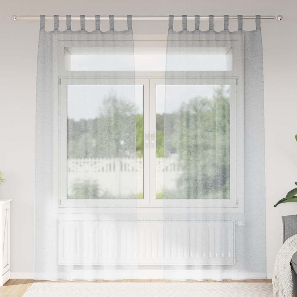 Tenda in Velo 2 pz Grigio scuro 245 x 140 cm Poliestere