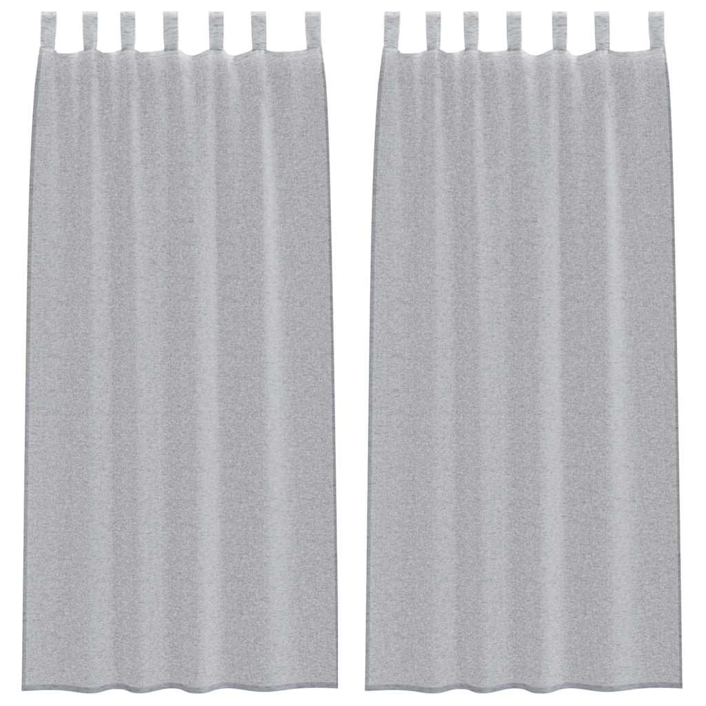 Tenda in Velo 2 pz Grigio scuro 245 x 140 cm Poliestere