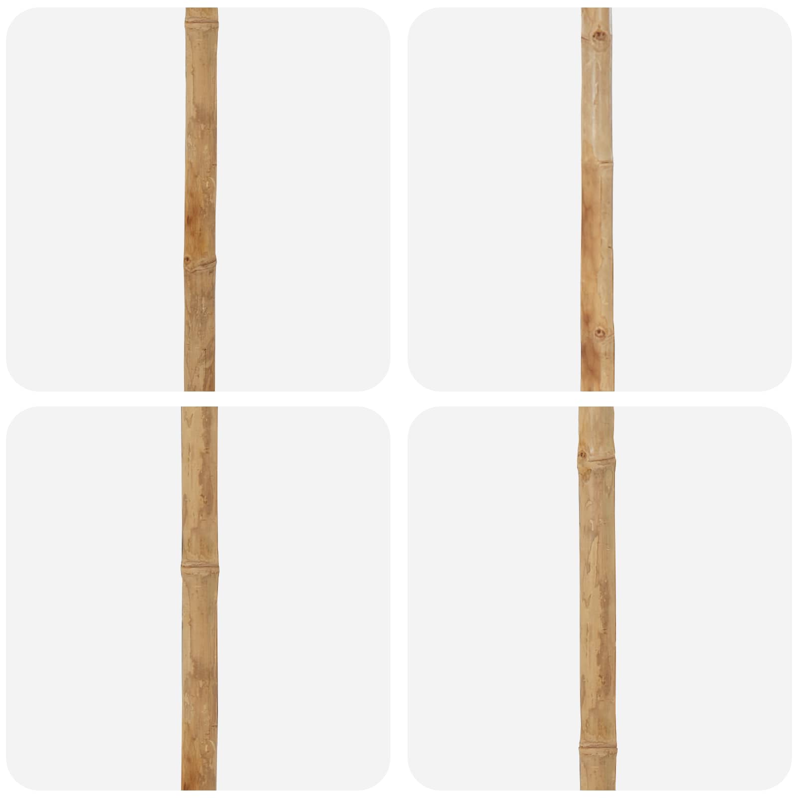 Ombrello da giardino Ø 270 x 260 cm Bambù Rotondo Grigio Scuro
