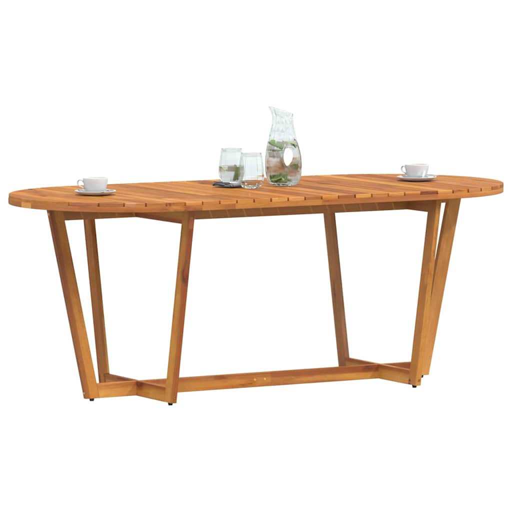 Tavolo da pranzo ovale da giardino 200x90x75 cm