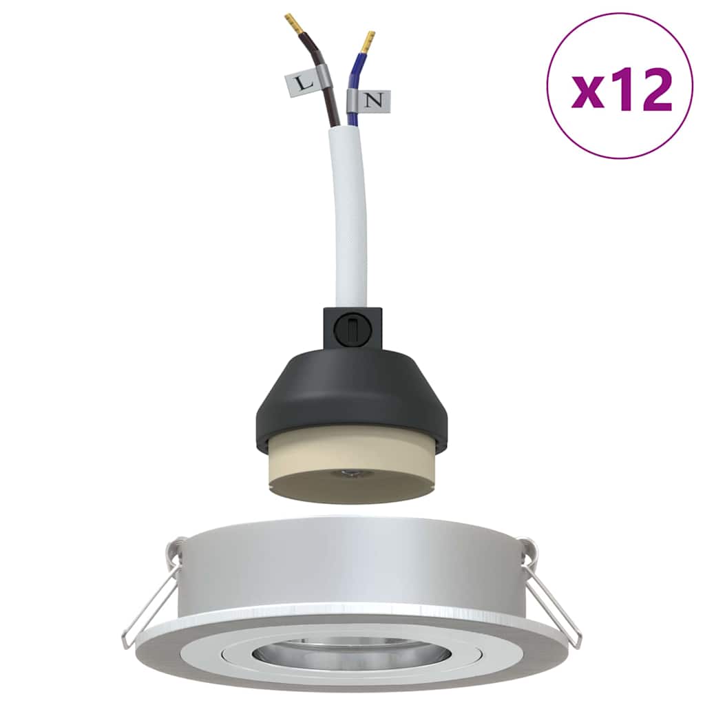 Spotlight Argento 9 x 9 x 2 cm Alluminio