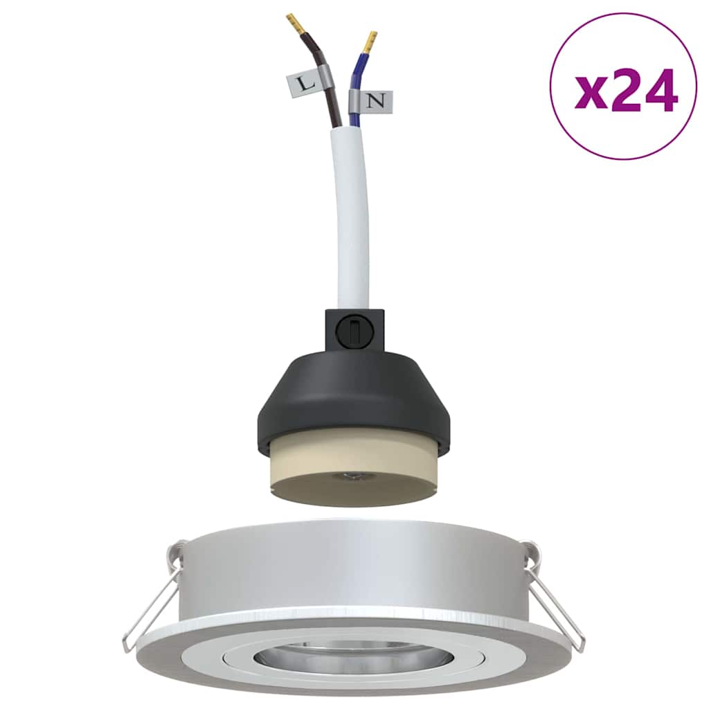 Spotlight 24 pz Argento 9 x 9 x 2 cm Alluminio