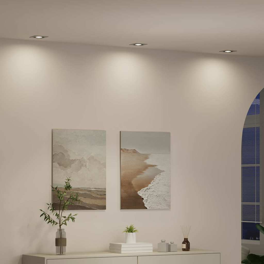 Spotlight 6 pz Argento 9 x 9 x 2 cm Alluminio