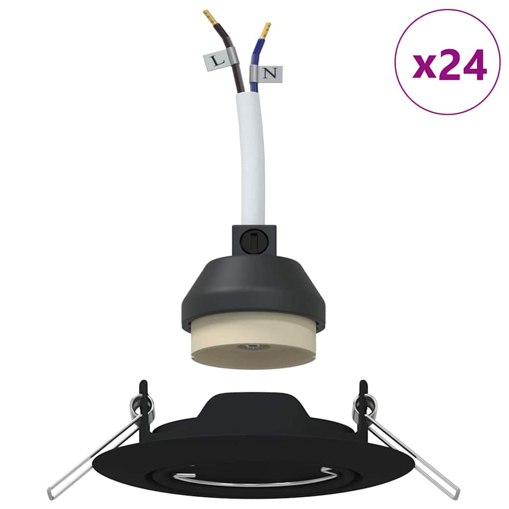 Spotlight 24 pz Nero 9 x 9 x 2.5 cm Metallo