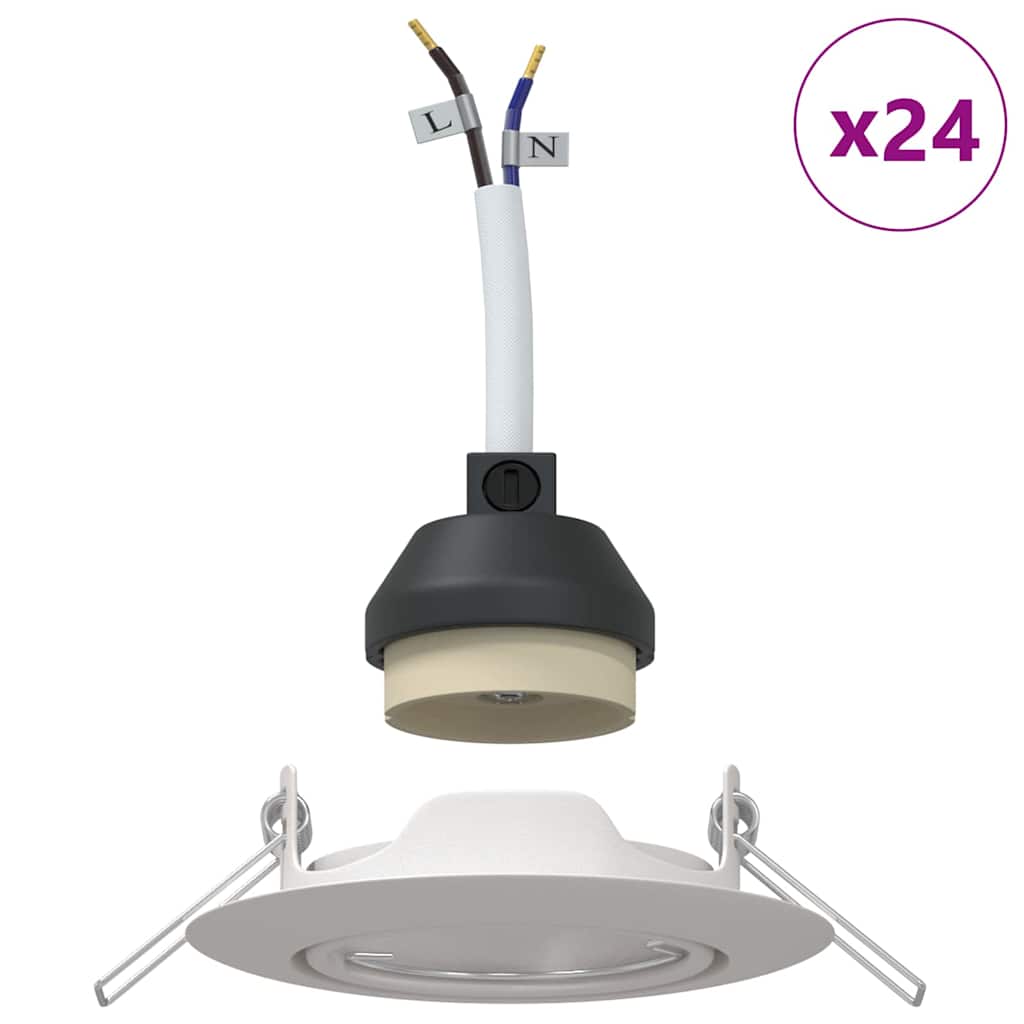 Spotlight 24 pz Bianco 9 x 9 x 2.5 cm Metallo