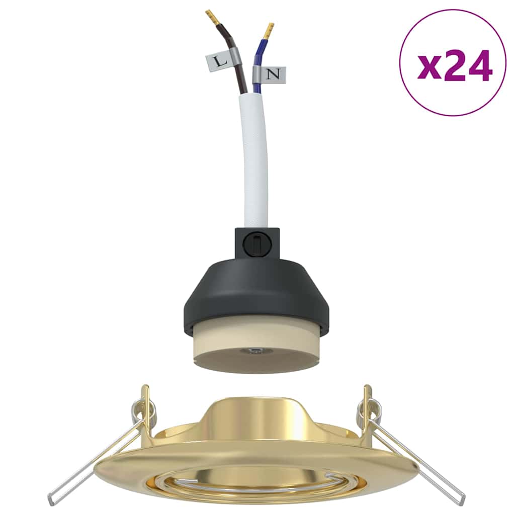 Spotlight 24 pz Oro 9 x 9 x 2.5 cm Metallo
