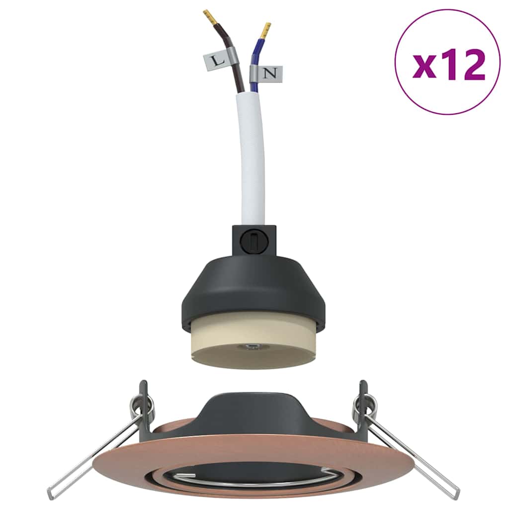 Spotlight 12 pz Rame 9 x 9 x 2.5 cm Metallo