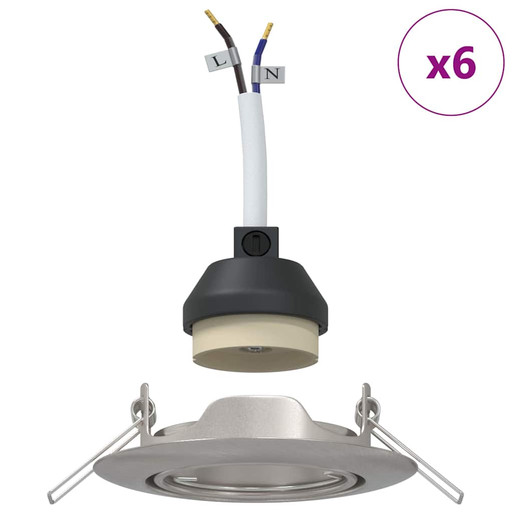 Spotlight 6 pz Argento 9 x 9 x 2.5 cm Metallo