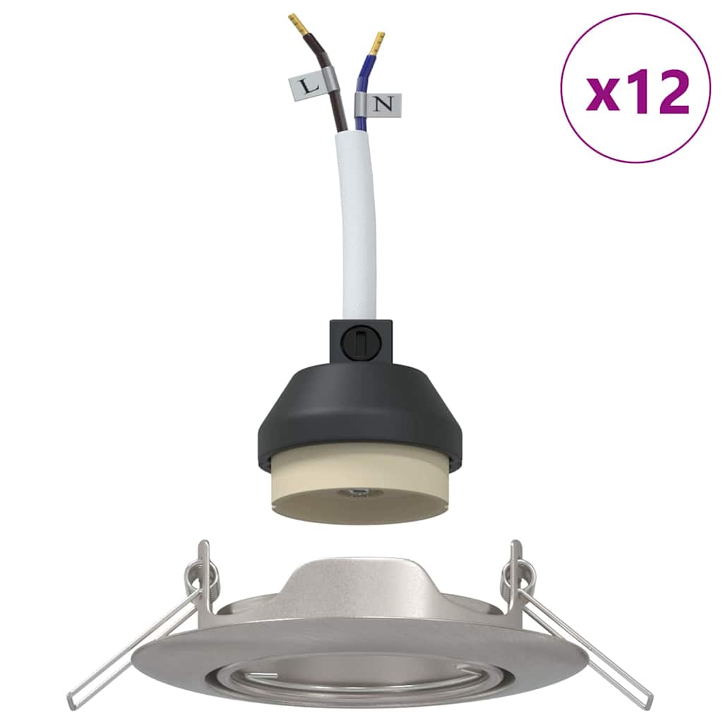 Spotlight 12 pz Argento 9 x 9 x 2.5 cm Metallo