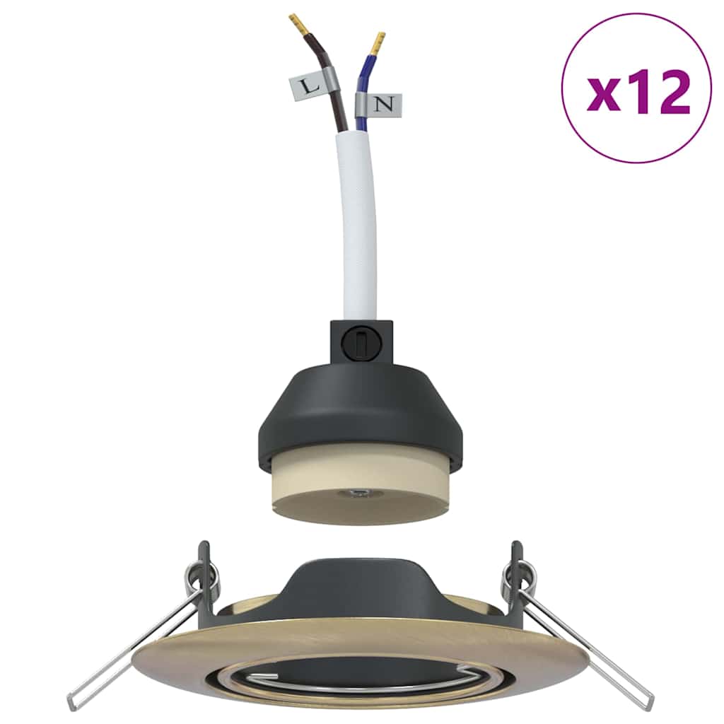 Spotlight 12 pz Ottone 9 x 9 x 2.5 cm Metallo