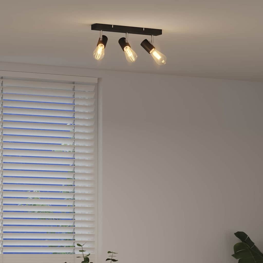 Faretto da soffitto Nero 38 x 6,5 x 11,5 cm Metallo
