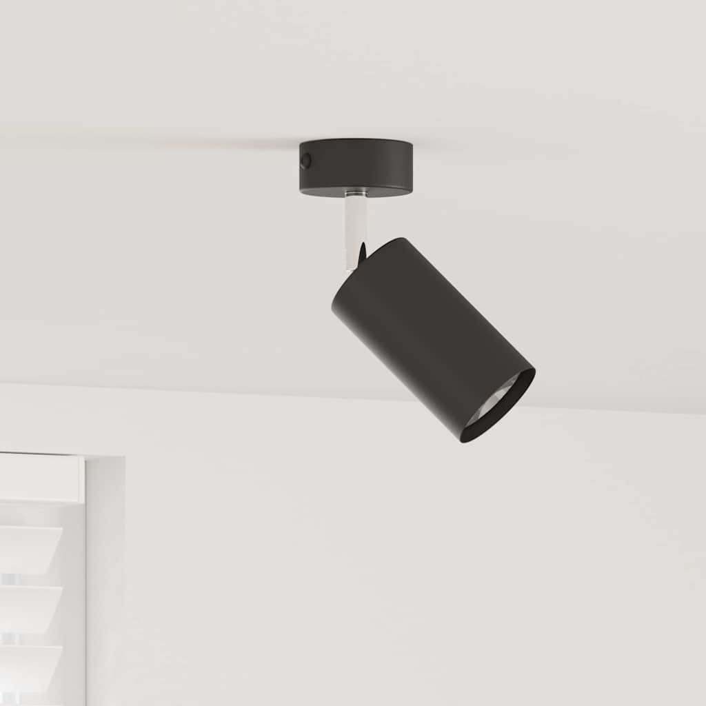 Faretto da soffitto con i riflettori Nero 6 x 6 x 16 cm Metallo