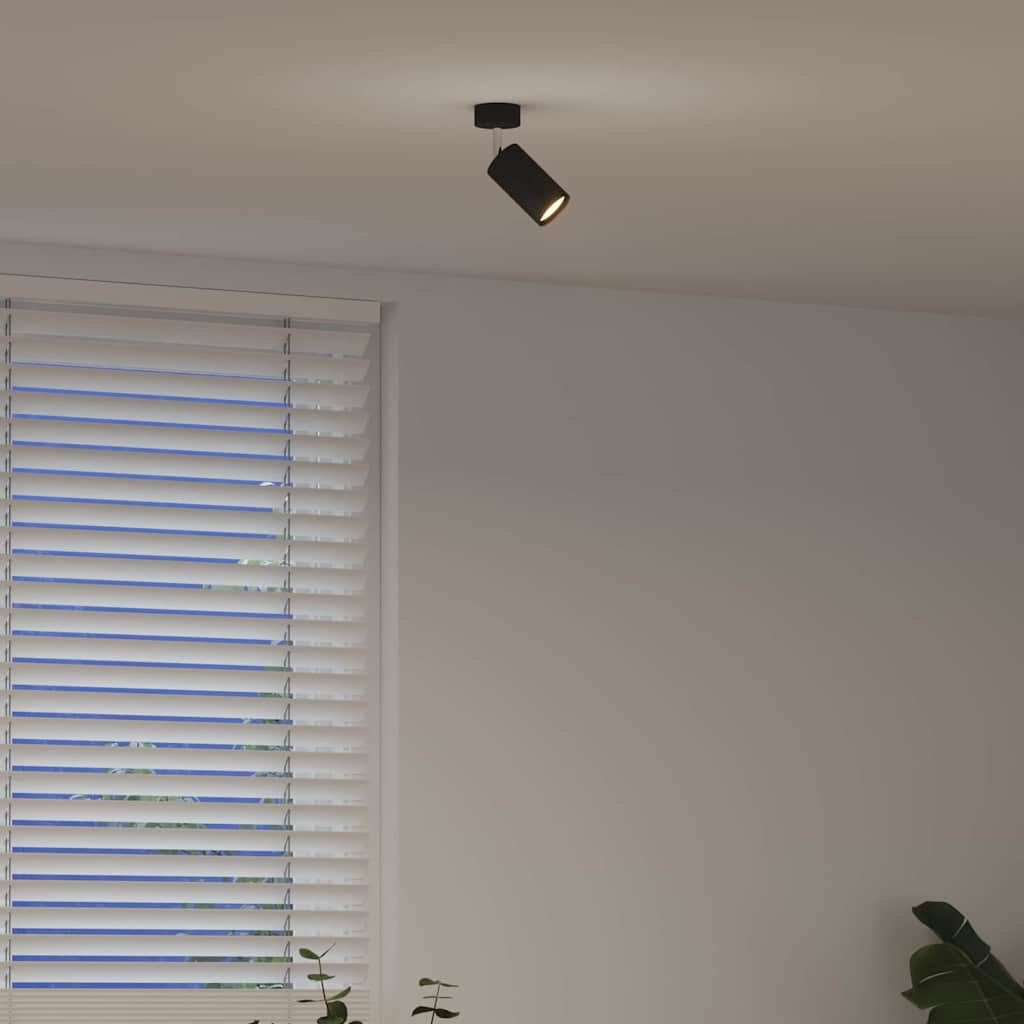 Faretto da soffitto con i riflettori Nero 6 x 6 x 16 cm Metallo