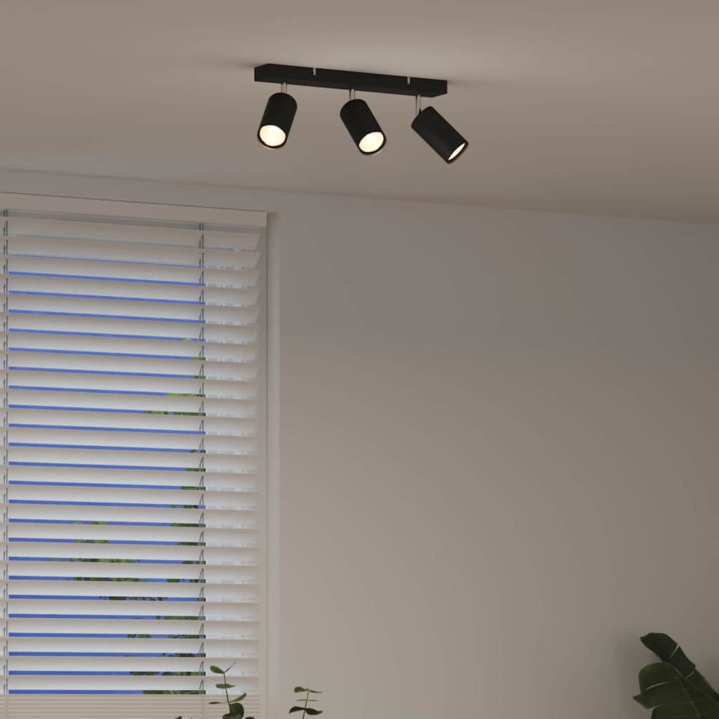 Faretto da soffitto Nero 38 x 6 x 16 cm Metallo
