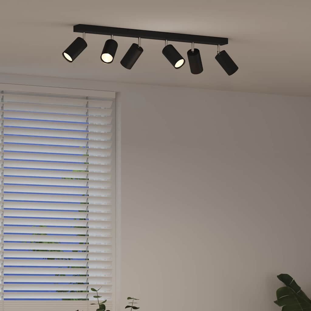 Faretto da soffitto Nero 73 x 6 x 16 cm Metallo