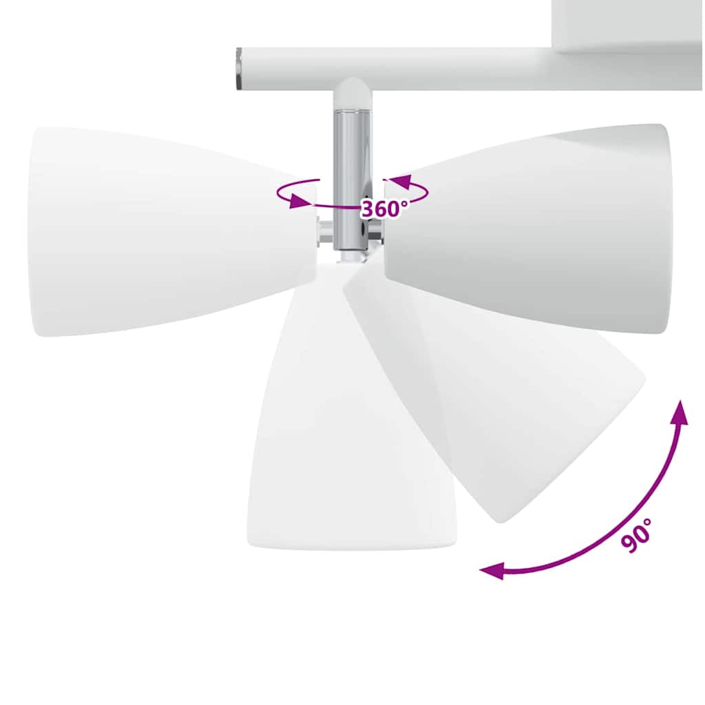 Faretto da soffitto Bianco 176,5 x 12,5 x 13,5 cm Metallo