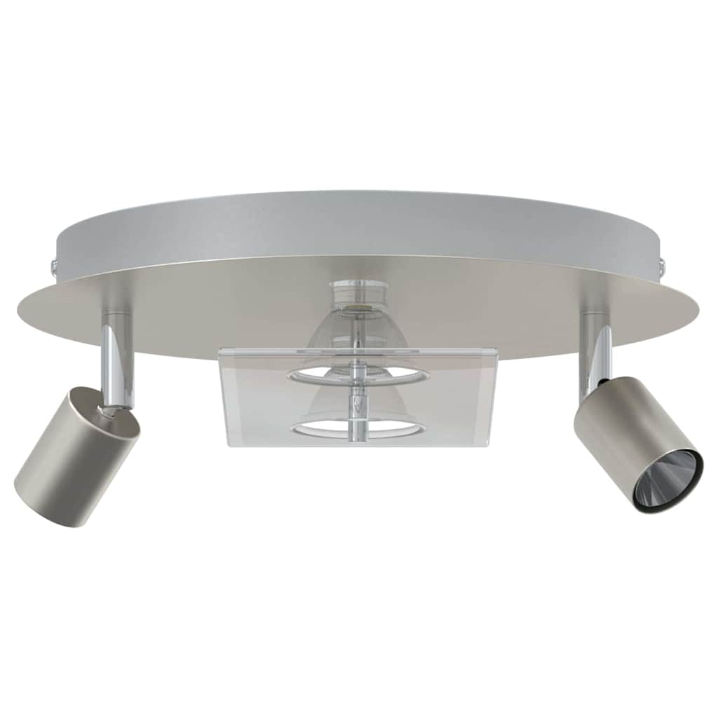 Faretto da soffitto Nichel 29 x 29 x 11 cm Acciaio e vetro