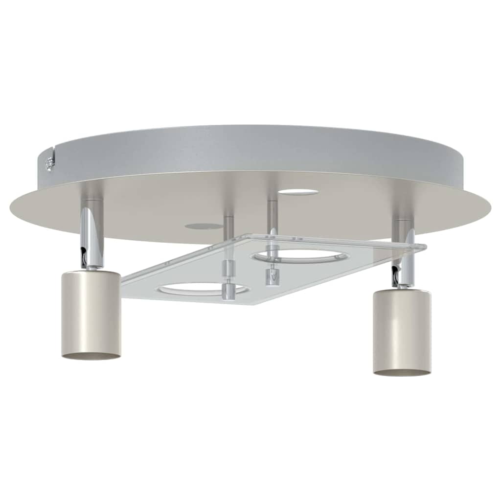 Faretto da soffitto Nichel 29 x 29 x 11 cm Acciaio e vetro