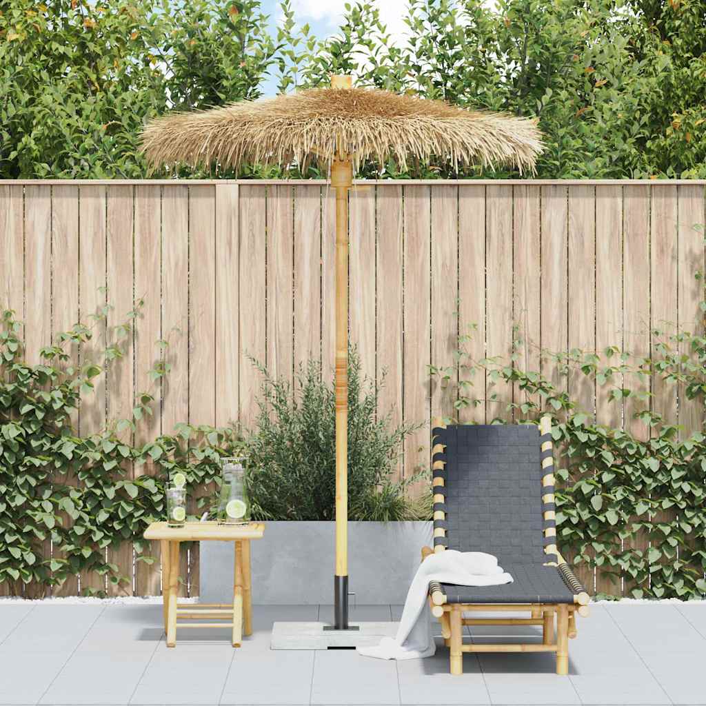 Ombrello Tiki con Baldacchino a Foglia di Banana 150 cm Bambù