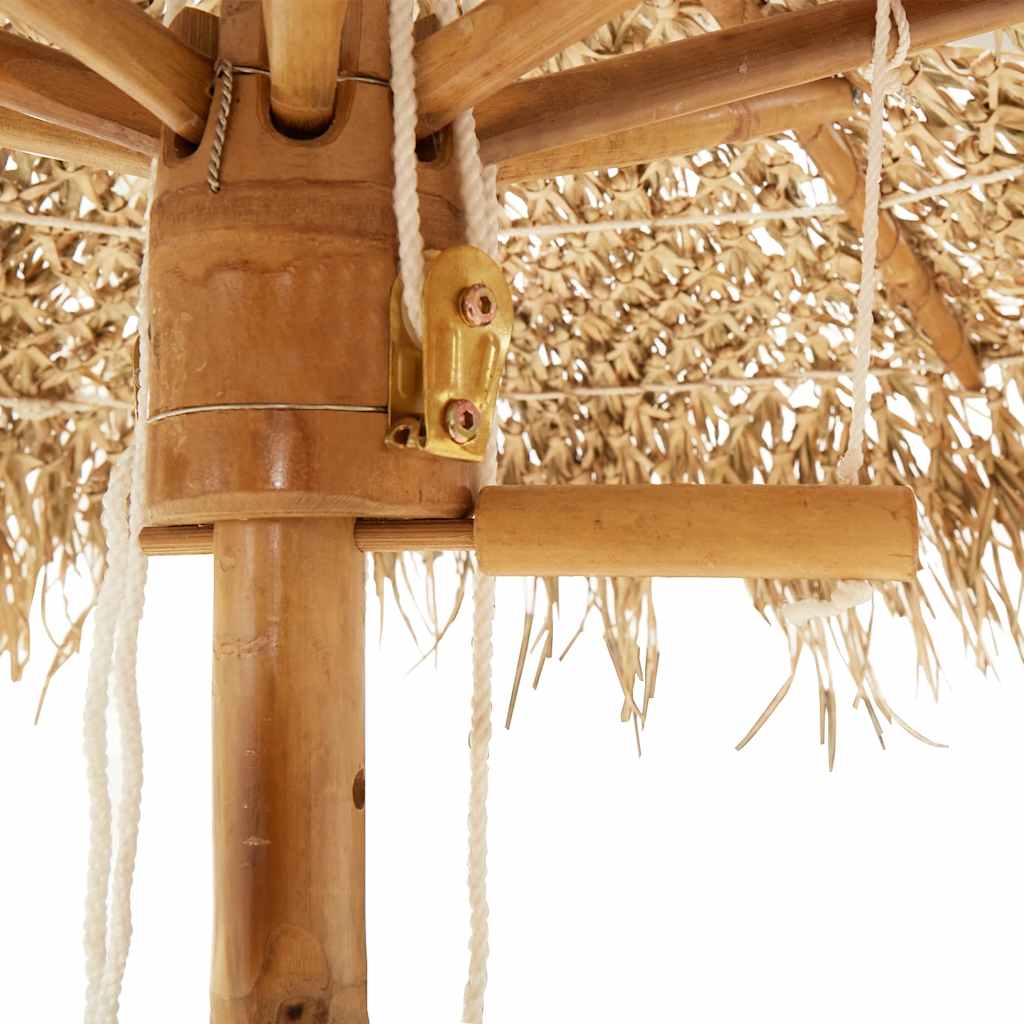 Ombrello Tiki con Baldacchino a Foglia di Banana 150 cm Bambù