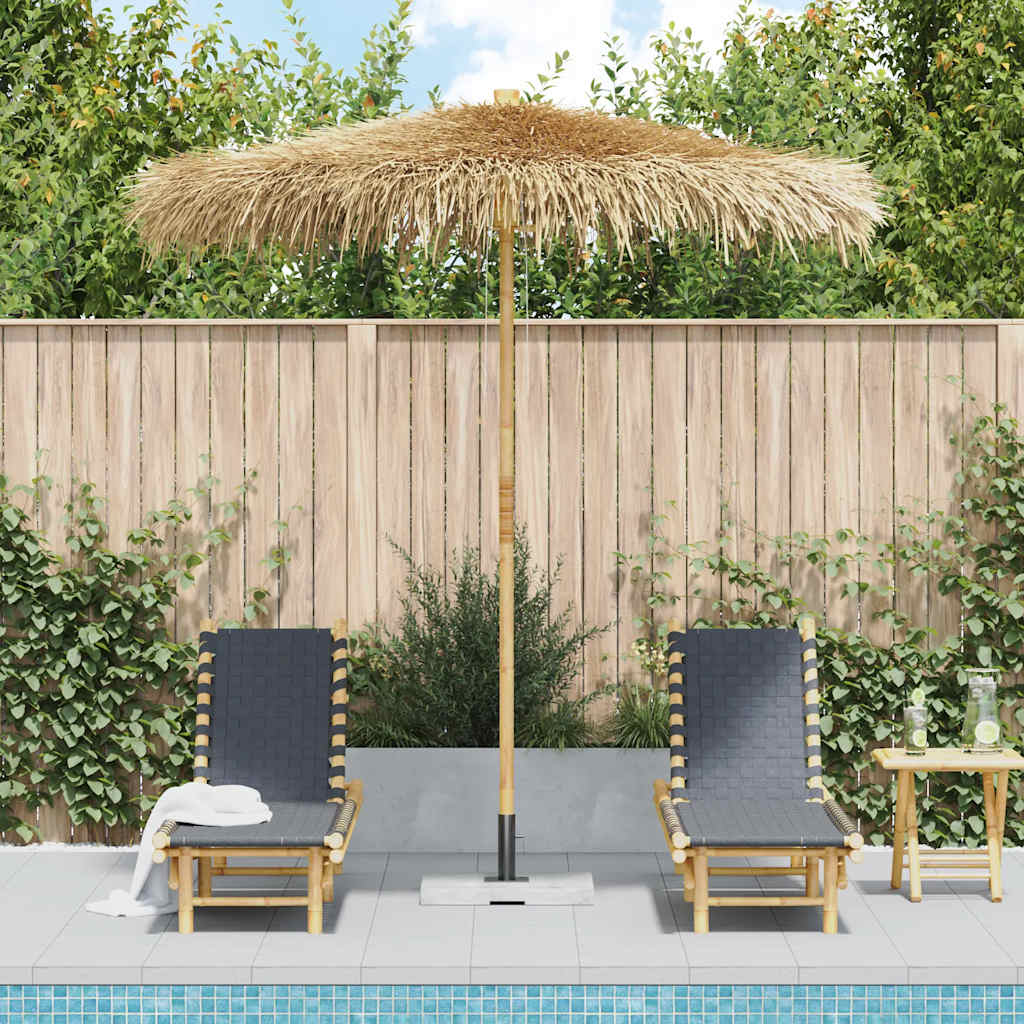 Ombrello Tiki con Baldacchino a Foglia di Banana 240 cm Bambù