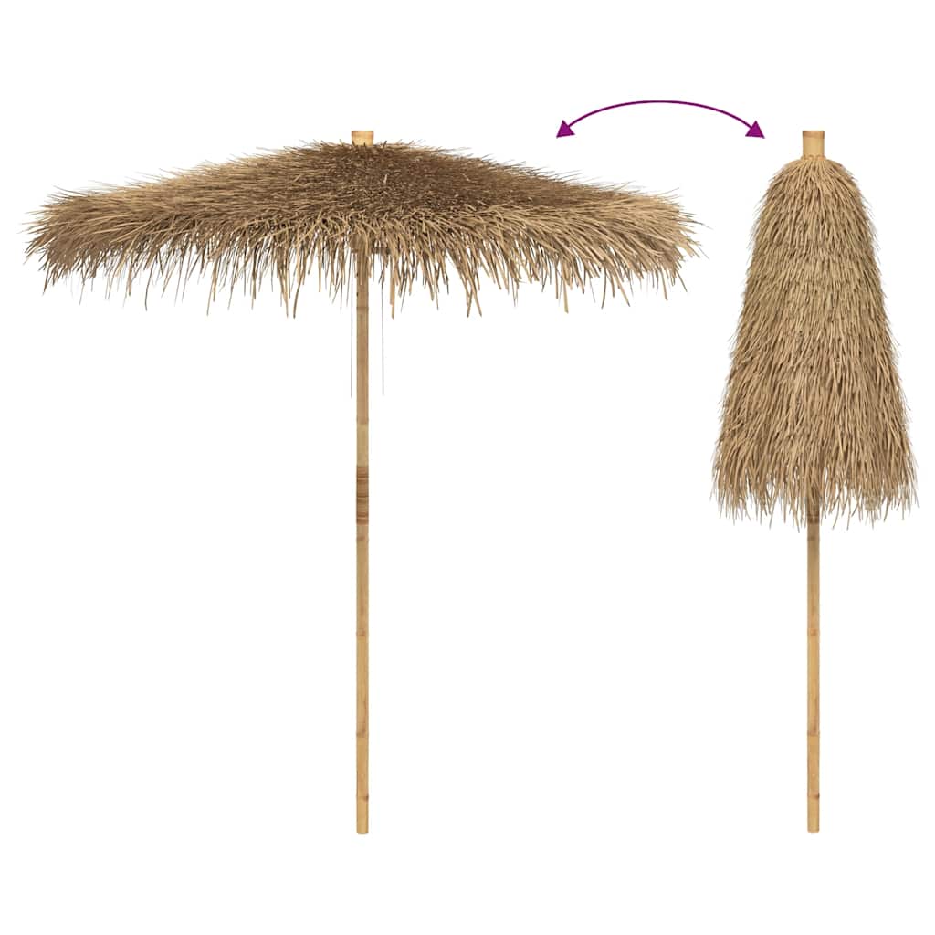Ombrello Tiki con Baldacchino a Foglia di Banana 240 cm Bambù