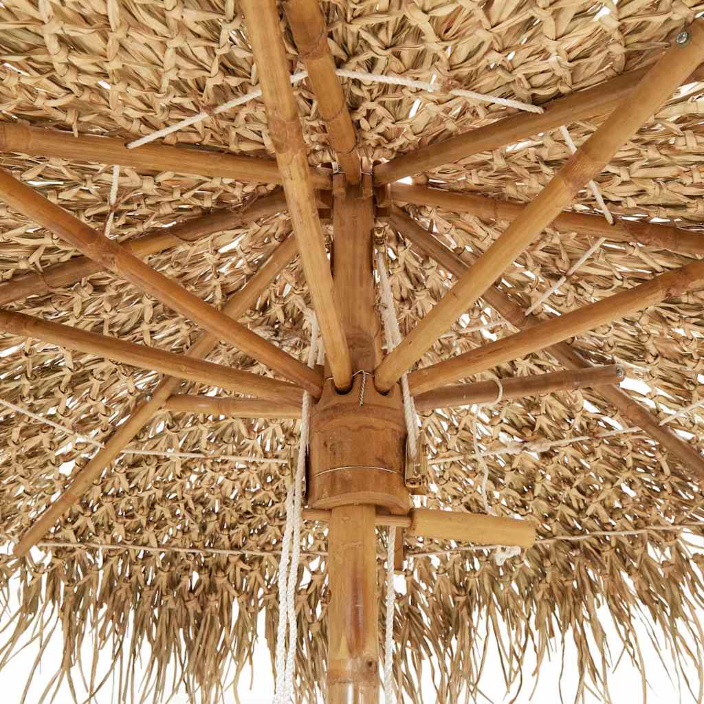 Ombrello Tiki con Baldacchino a Foglia di Banana 240 cm Bambù