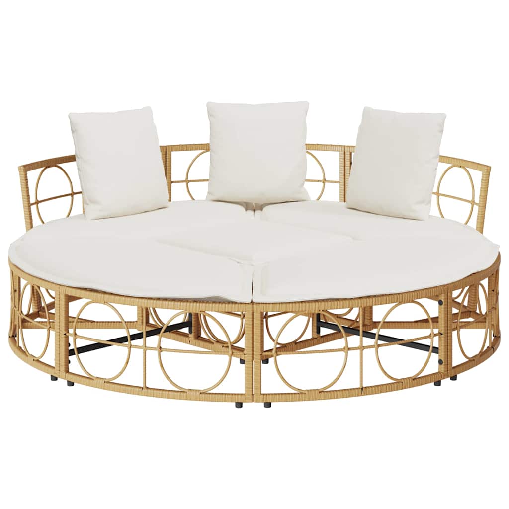 Lettino Prendisole Esterno senza Tetto in Polyrattan