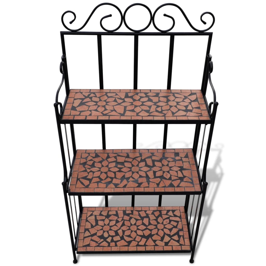 Piedistallo per Piante Terracotta con Mosaico