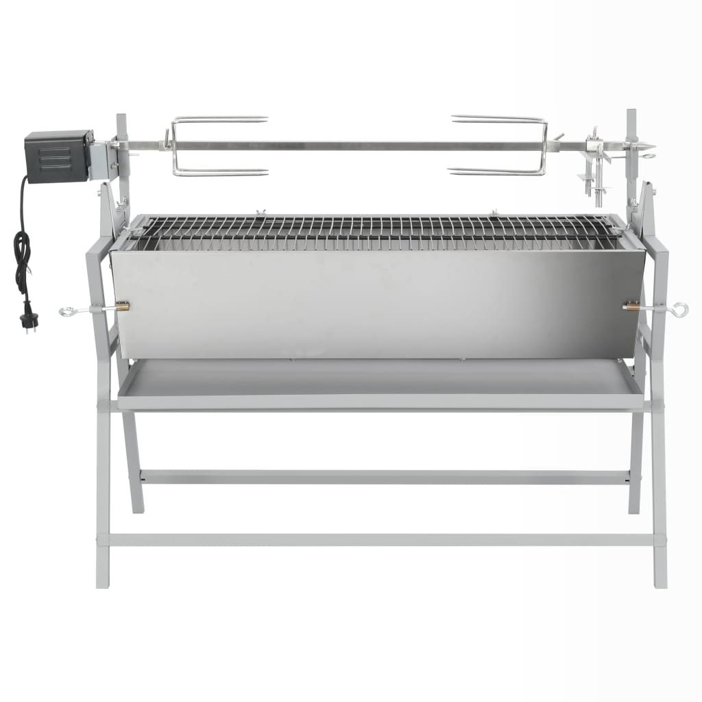 Barbecue Girarrosto in Ferro ed Acciaio Inossidabile
