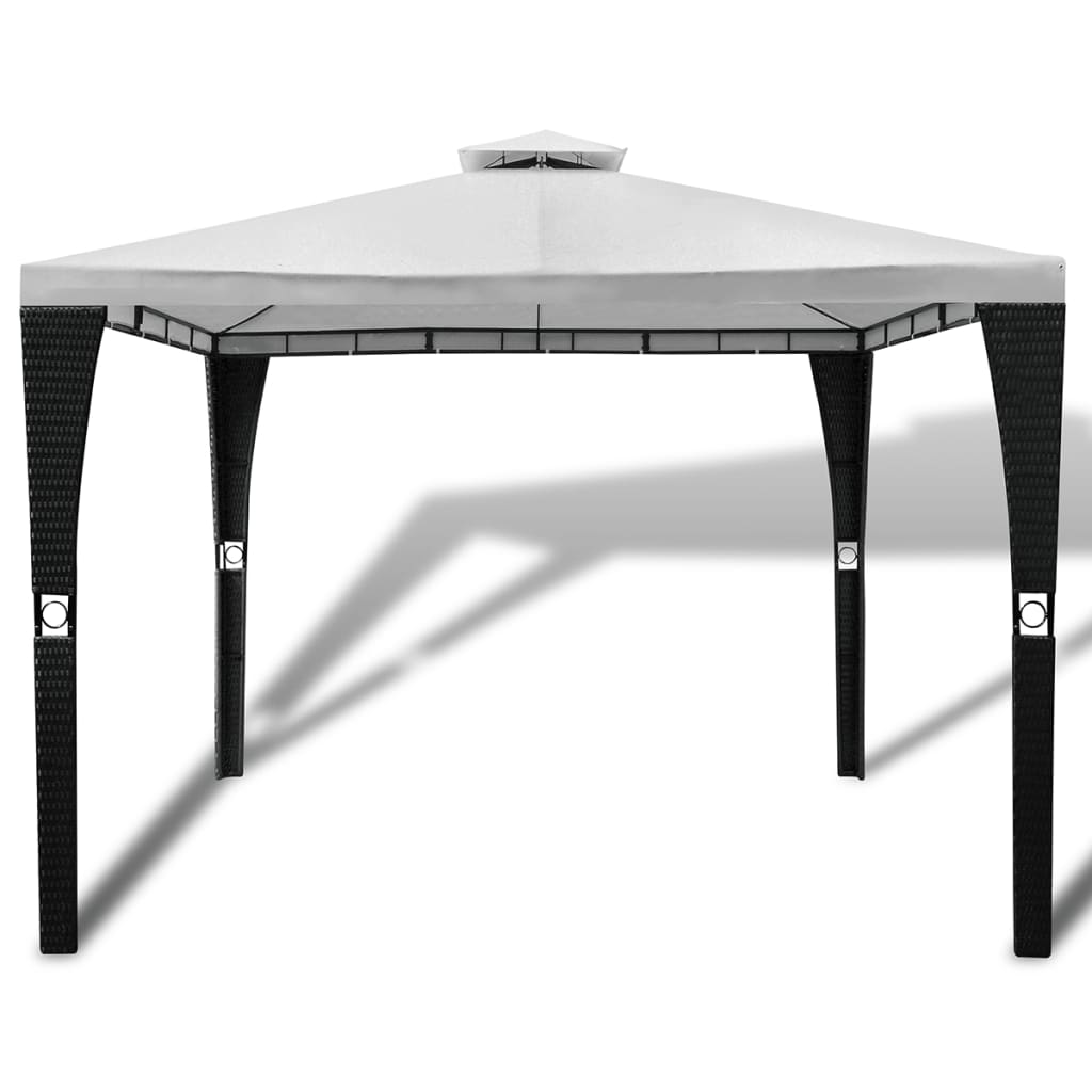 Gazebo con Tetto 3x3 m Crema Bianco