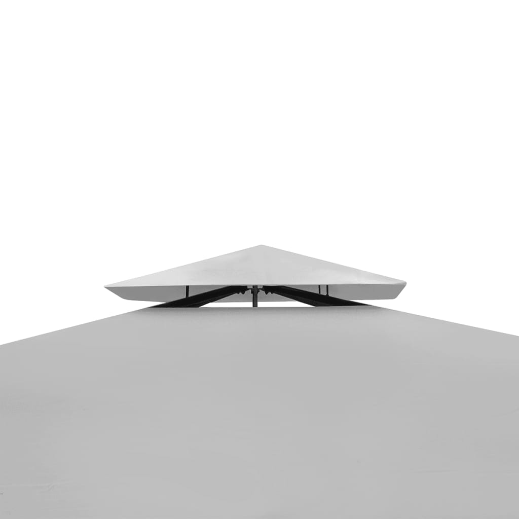 Gazebo con Tetto 3x3 m Crema Bianco