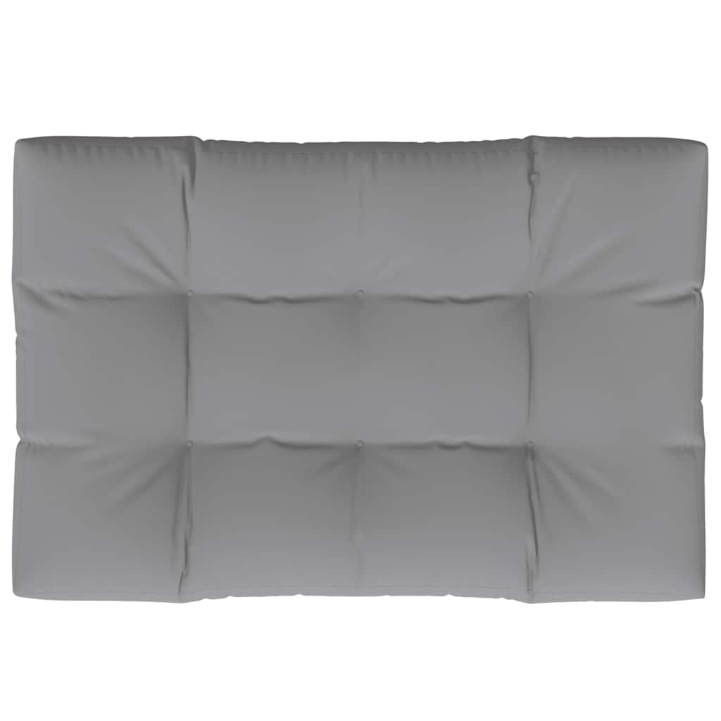 Cuscino per Pallet 120 x 80 x 12 cm Grigio in Tessuto