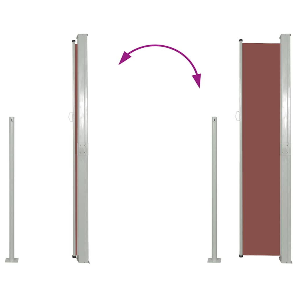 Tenda da Sole Laterale Retrattile 160 x 300 cm Marrone