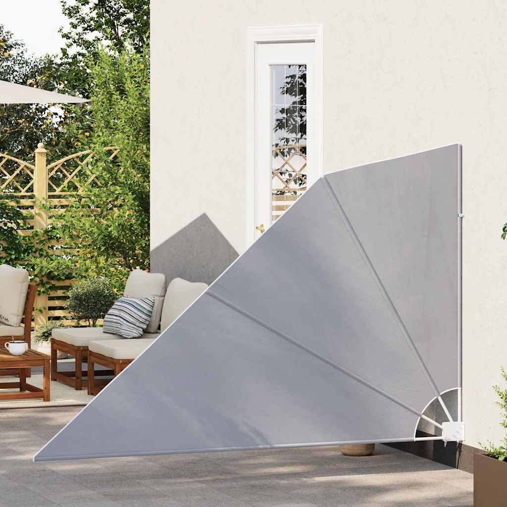 Tenda Laterale per Balcone Pieghevole Grigia 160x240 cm