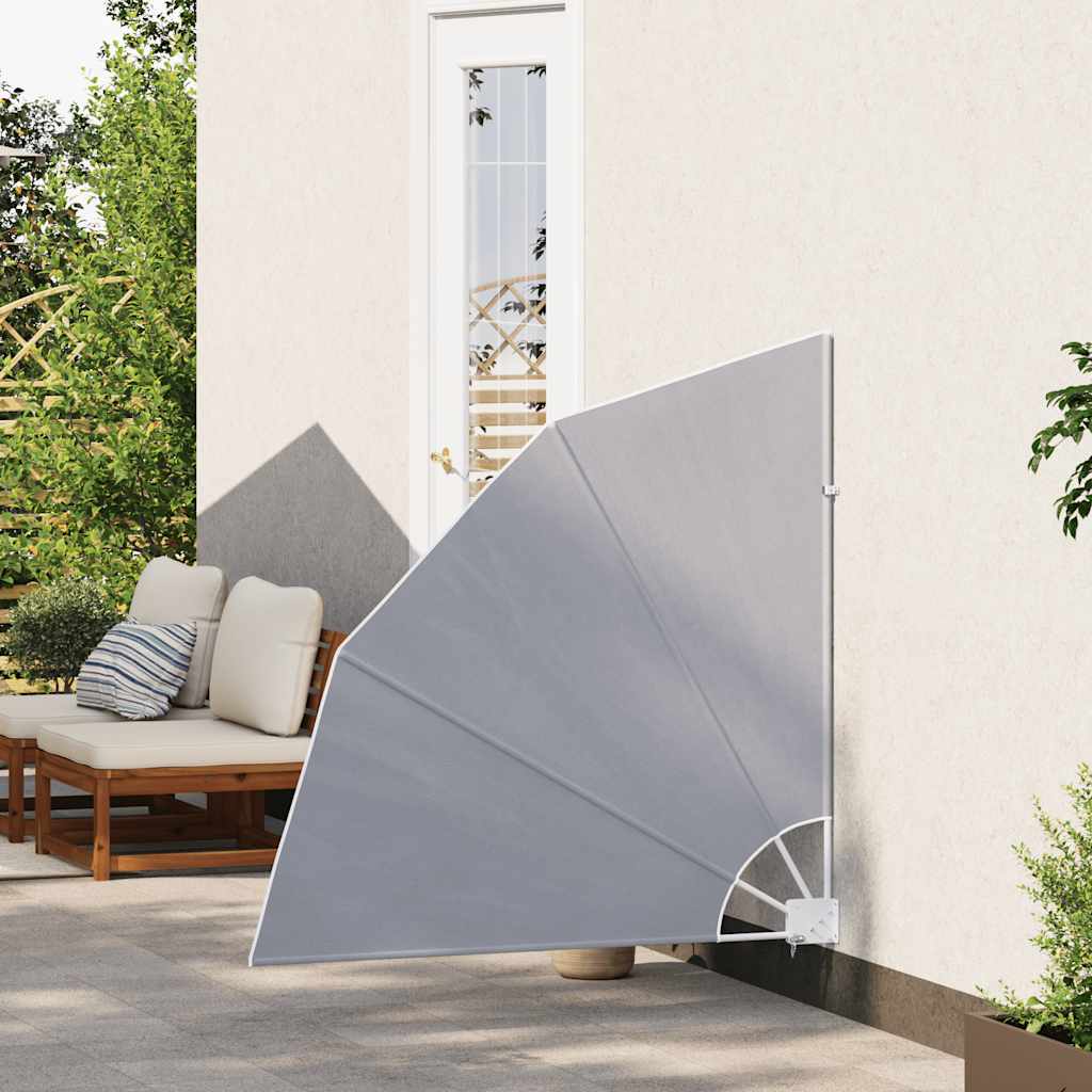 Tenda Laterale per Balcone Pieghevole Grigia 140x140 cm