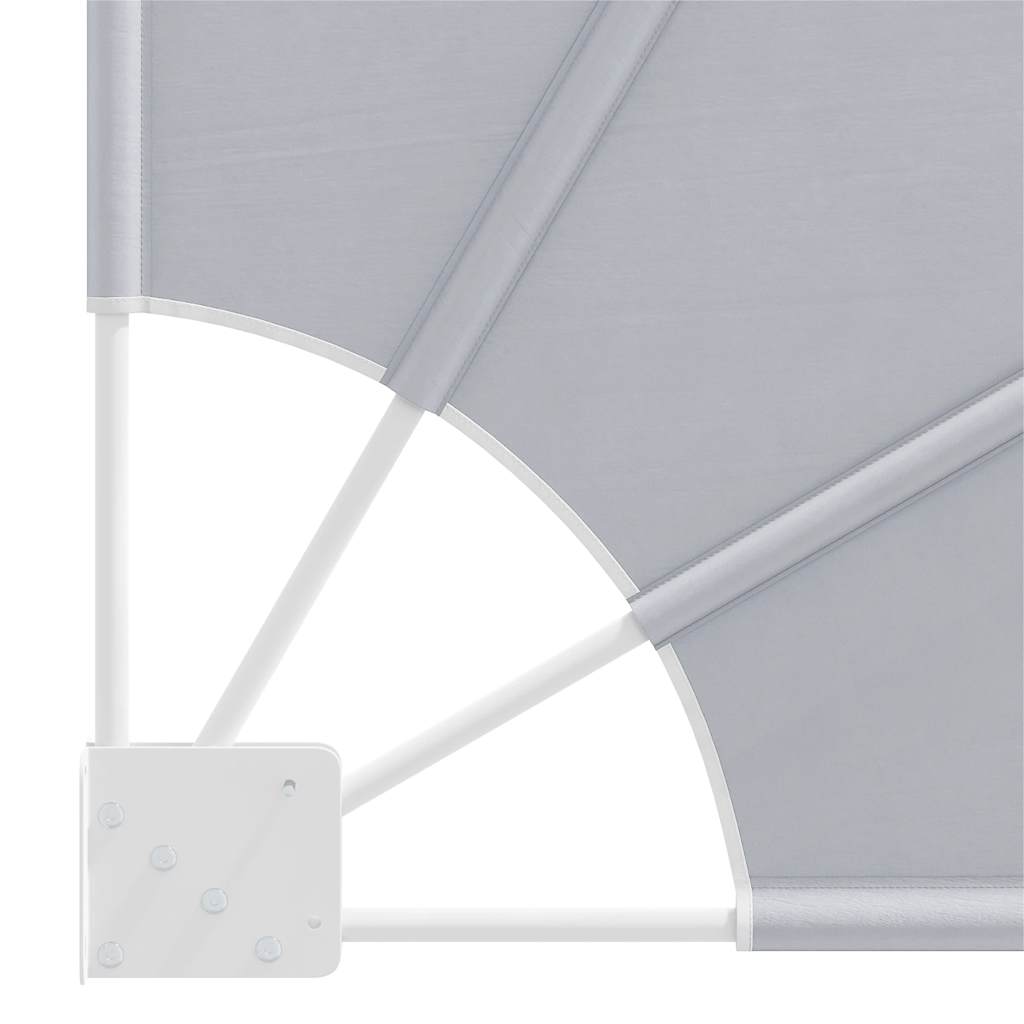 Tenda Laterale per Balcone Pieghevole Grigia 140x140 cm