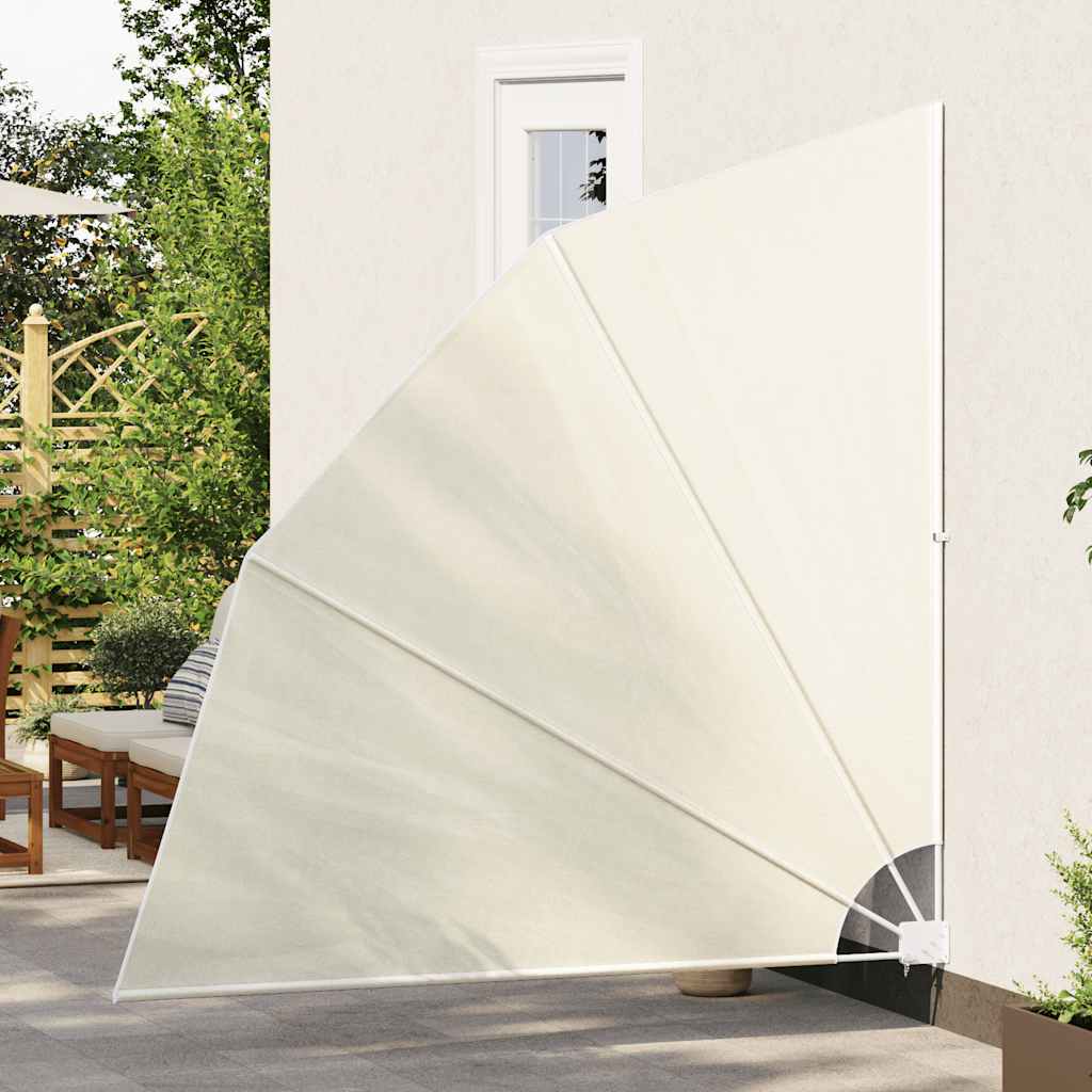 Tenda Laterale per Balcone Pieghevole Crema 210x210 cm
