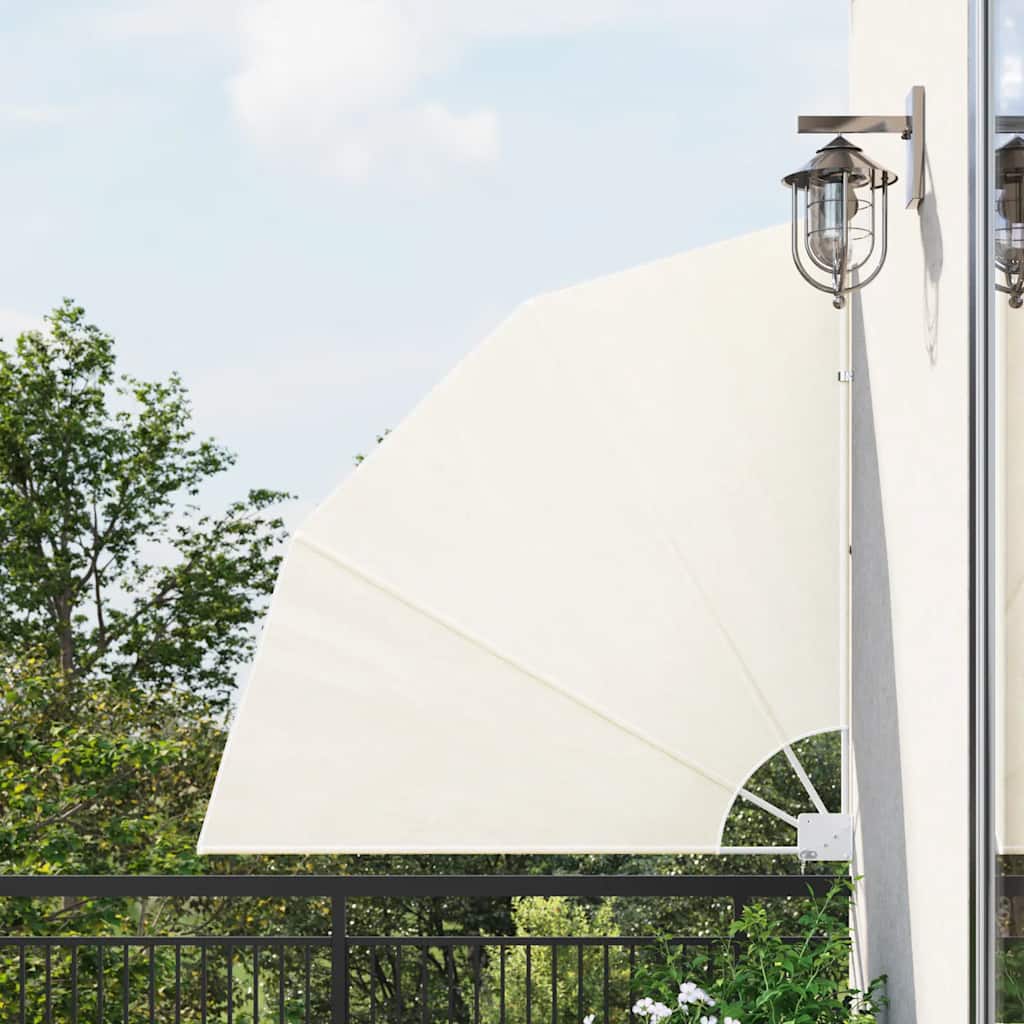 Tenda Laterale per Balcone Pieghevole Crema 140x140 cm