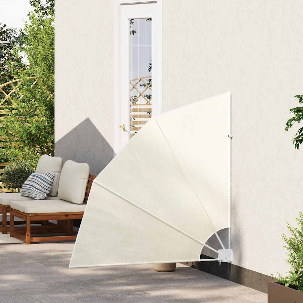 Tenda Laterale per Balcone Pieghevole Crema 140x140 cm