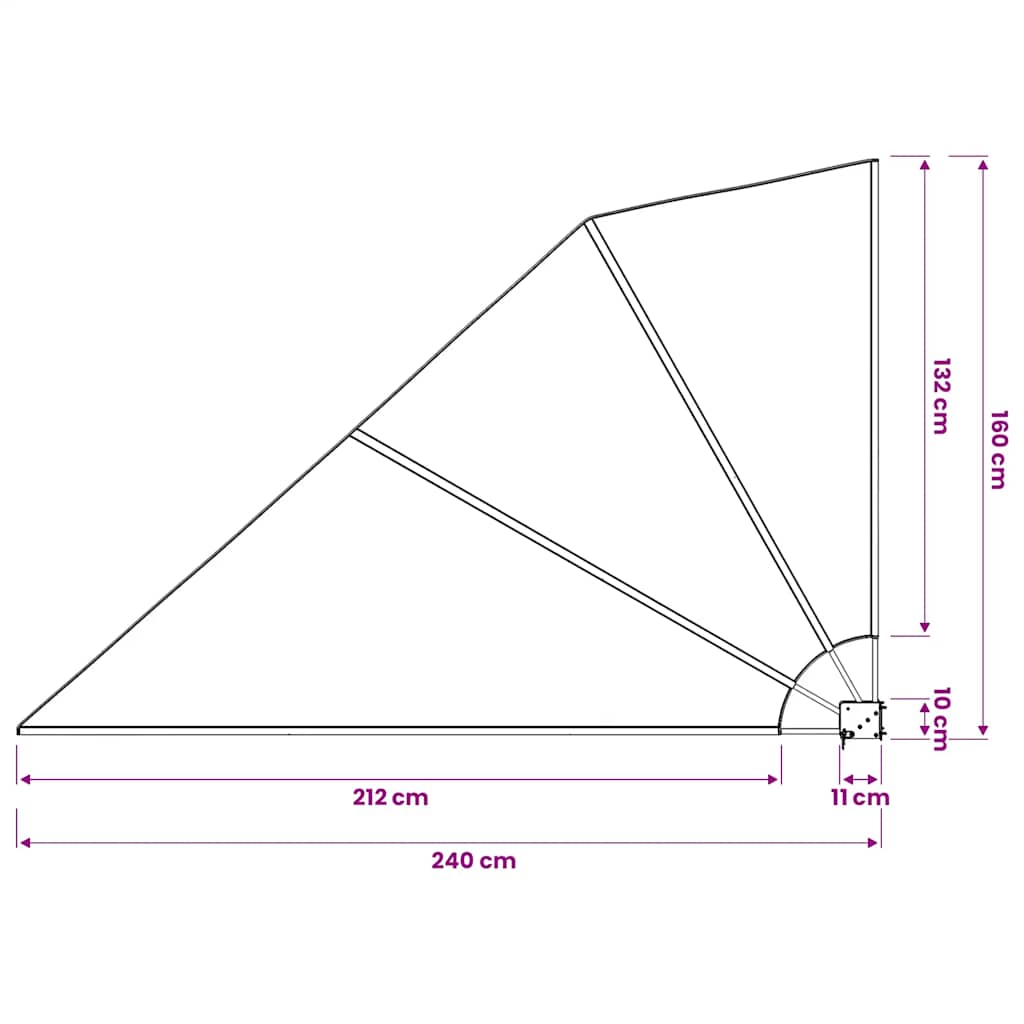 Tenda Laterale per Balcone Pieghevole Terracotta 160x240 cm