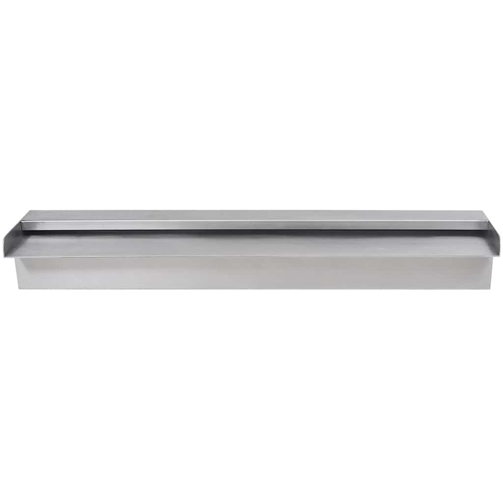 Fontana a Cascata per Giardino Rettangolare Acciaio Inox 60 cm
